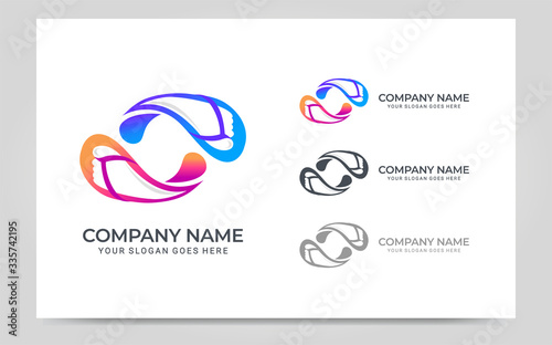 Slippers travel agency logo design. Editable logo design. Vector graphic illustration