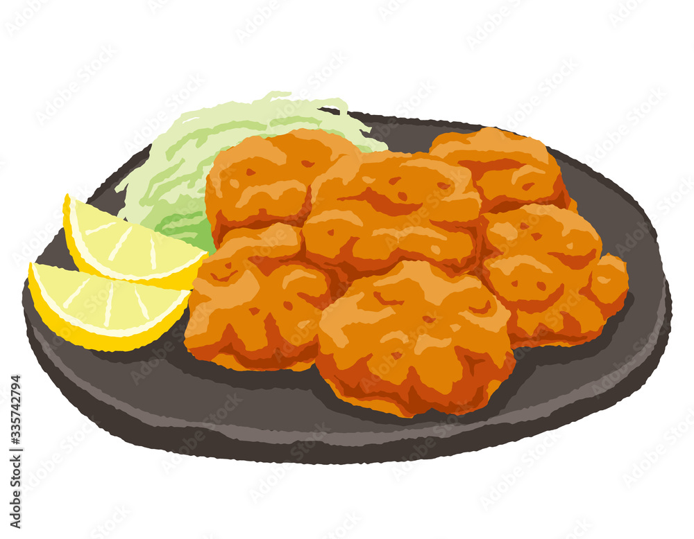 鳥の唐揚げのイラスト Stock Vector Adobe Stock