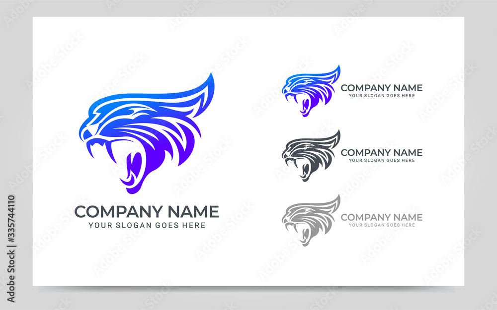Strong cat abstract logo design. Editable logo design. Vector graphic illustration Strong cat abstract logo design. Editable logo design. Vector graphic illustration