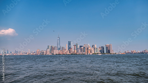 panoramic buildings of new york in the manhattan area