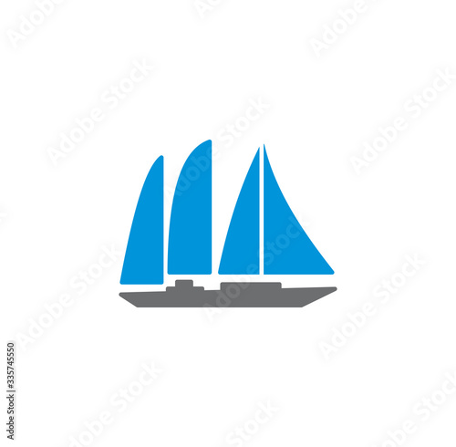 Ship related icon on background for graphic and web design. Creative illustration concept symbol for web or mobile app
