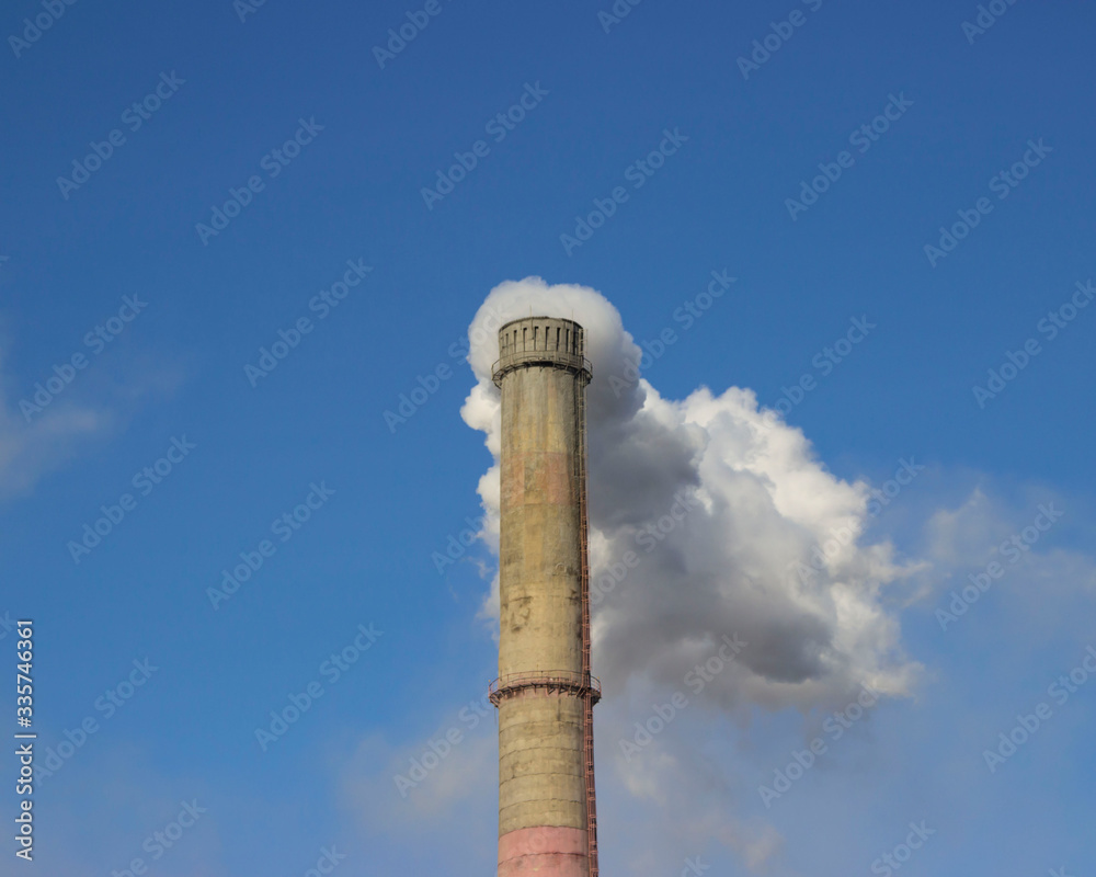 
Smoke pipe heat power plant