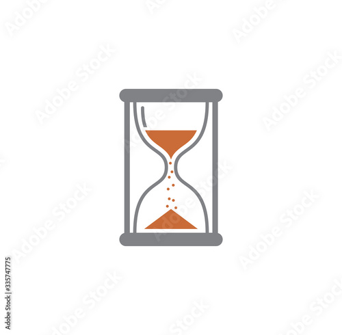 Sand watch related icon on background for graphic and web design. Creative illustration concept symbol for web or mobile app