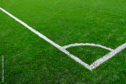 artificial turf on the field of play in soccer © metelevan