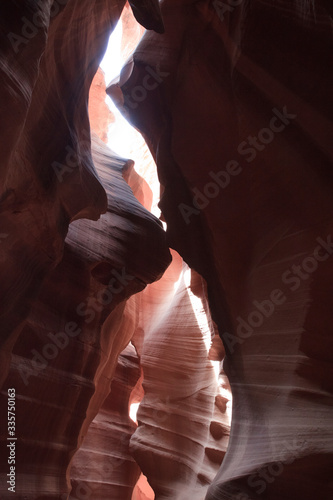 Page, Arizona / USA - August 05, 2015: Rock formations inside Upper Antelope Canyon, Page, Arizona, USA photo