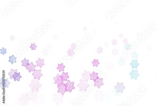 Light Multicolor vector doodle layout with flowers.