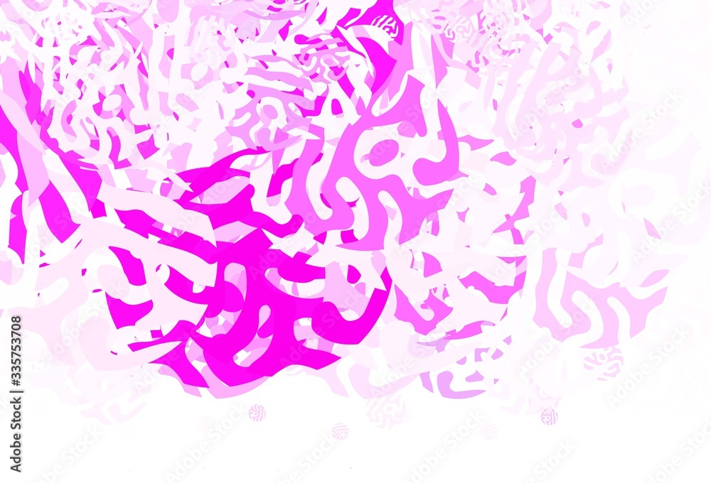 Light Pink vector background with abstract shapes.