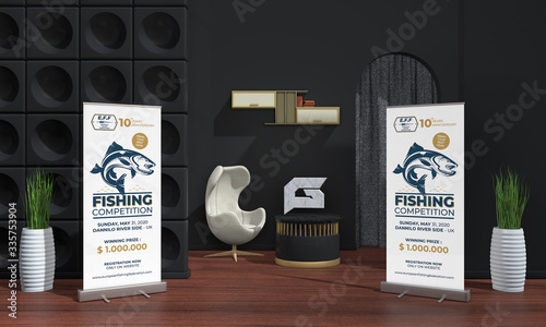 Fishing Competition Roll Up Banner
