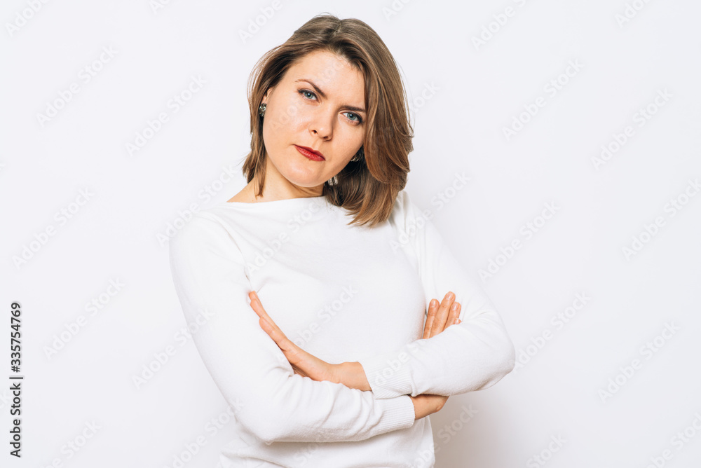 Portrait of a woman arms folded Portrait of a woman arms folded