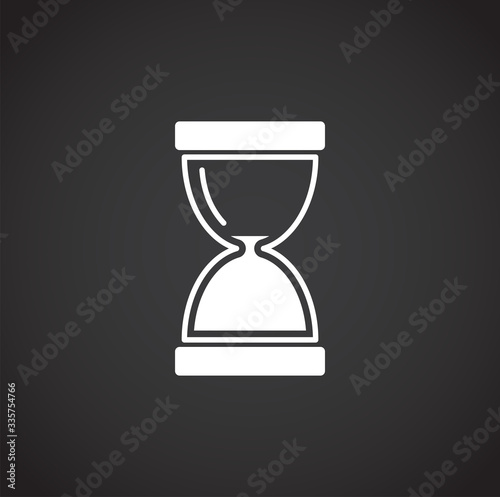 Sand watch related icon on background for graphic and web design. Creative illustration concept symbol for web or mobile app