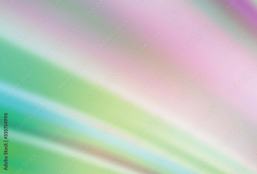 Light Pink, Green vector blurred and colored pattern.