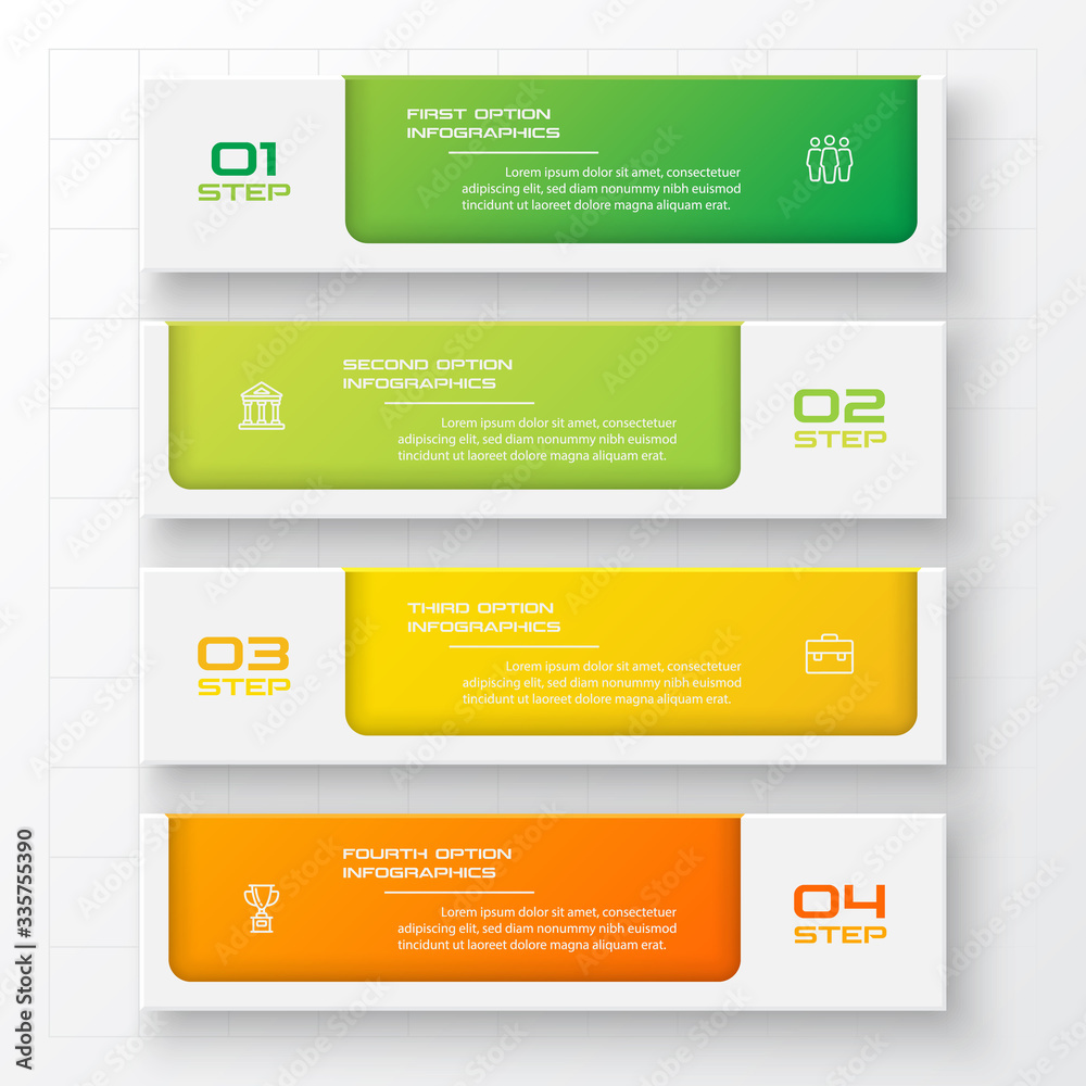 Business infographics template 4 steps rectangle,Vector illustration. Business infographics template 4 steps rectangle,Vector illustration.
