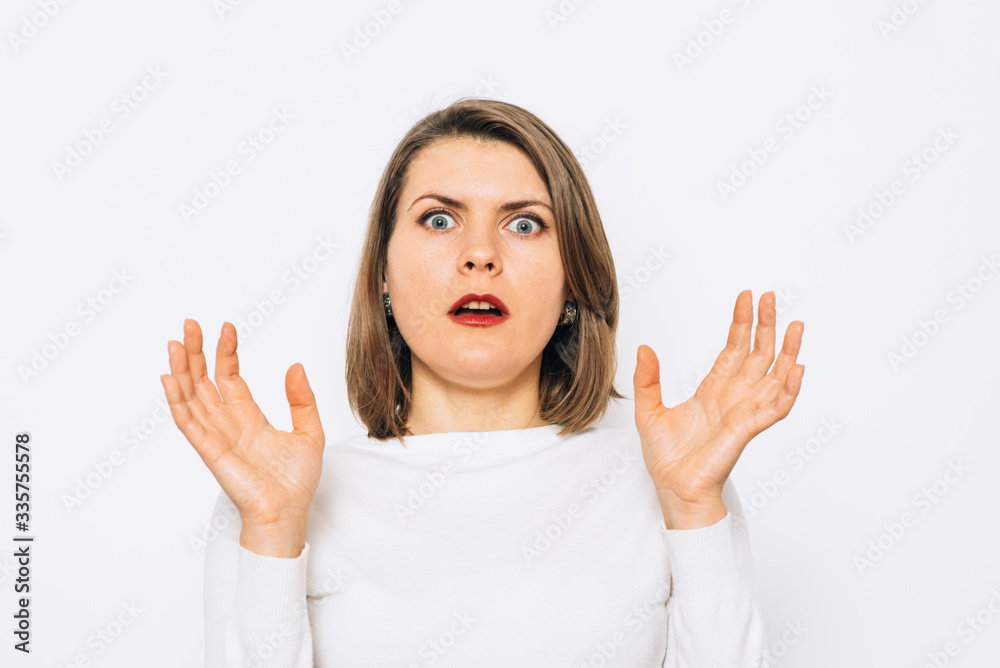The woman is afraid of fear The woman is afraid of fear
