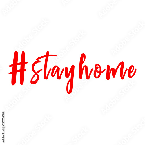stay home hashtag sign vector