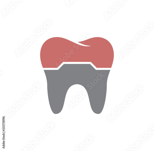 Tooth related icon on background for graphic and web design. Creative illustration concept symbol for web or mobile app