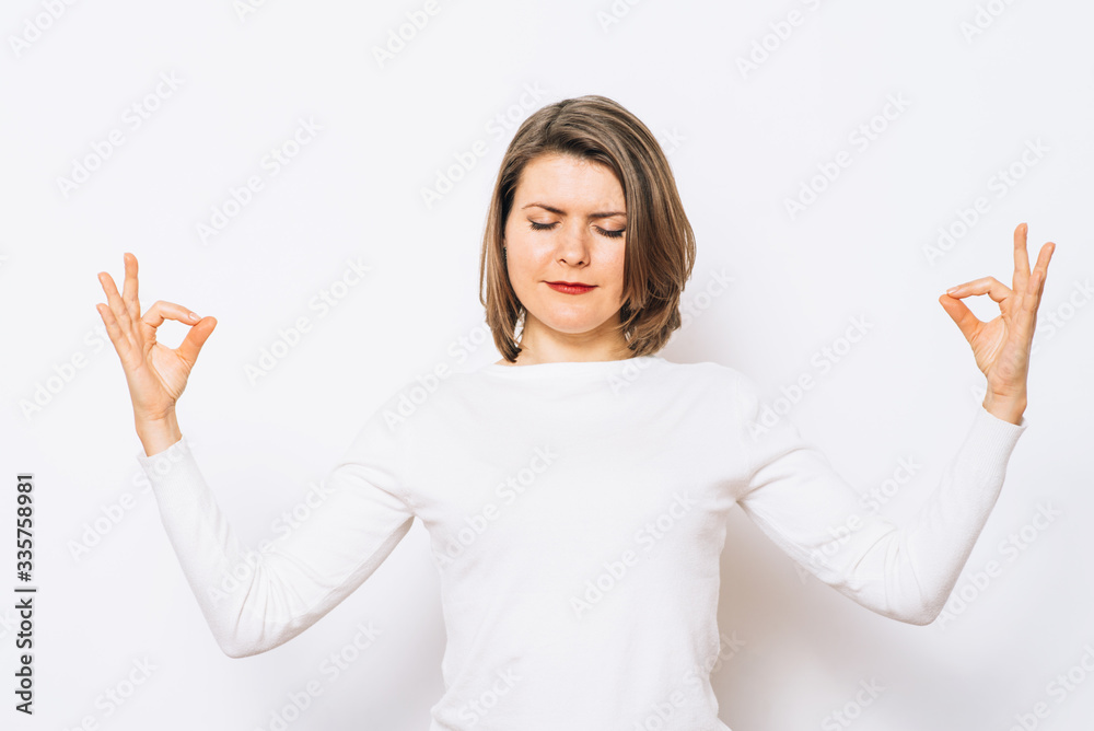 Woman making an ok sign Woman making an ok sign