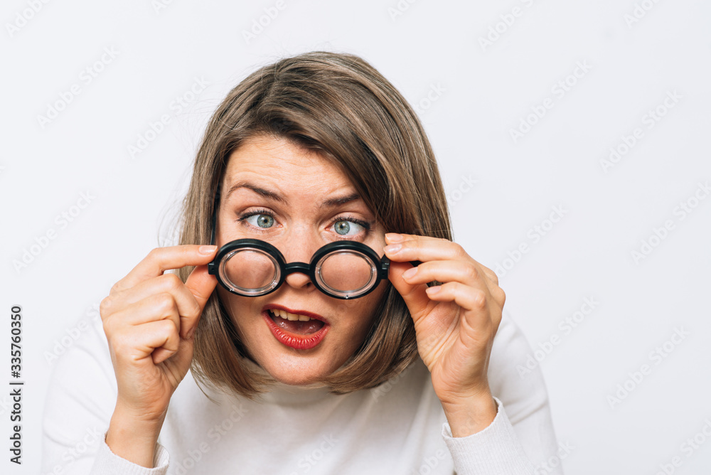 girl in funny glasses