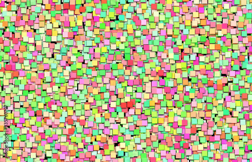 colored mosaic paper confetti pieces