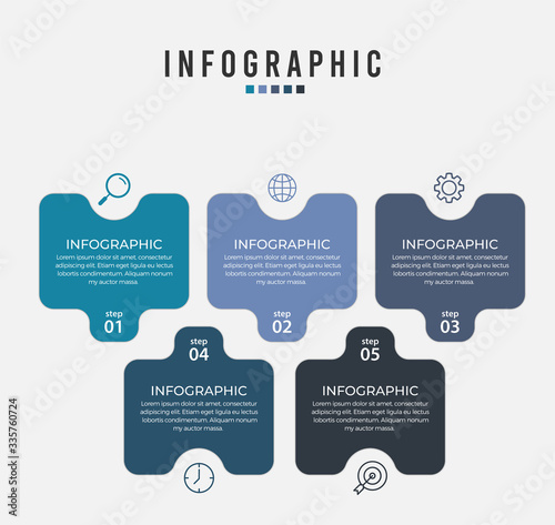 Simple infographic design template. Flat vector illustration for presentation, banner, report.
