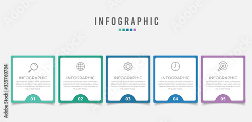 Simple infographic design template. Flat vector illustration for presentation, banner, report.
