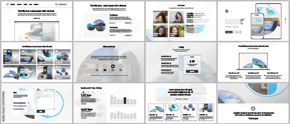 Presentation design vector templates, multipurpose template for ...