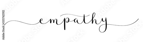 EMPATHY black vector brush calligraphy banner with swashes