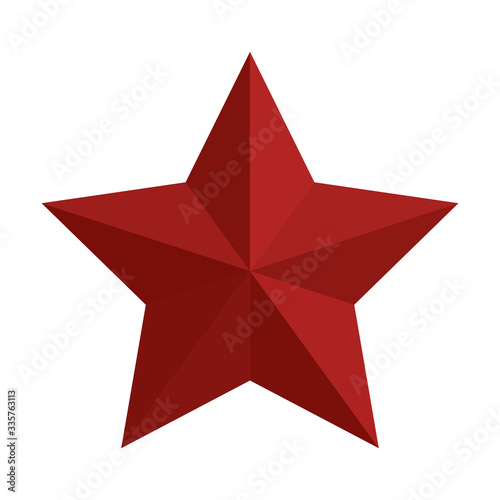 Red star logo vector isolated on white background