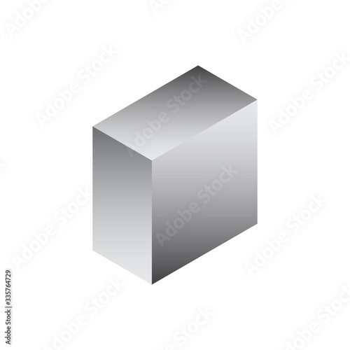 Metal or steel rod bar vector icon. Square profile section shape. That alloy of iron from steel production industry and metallurgy. For sawing, turning, milling, drilling and grinding to product.