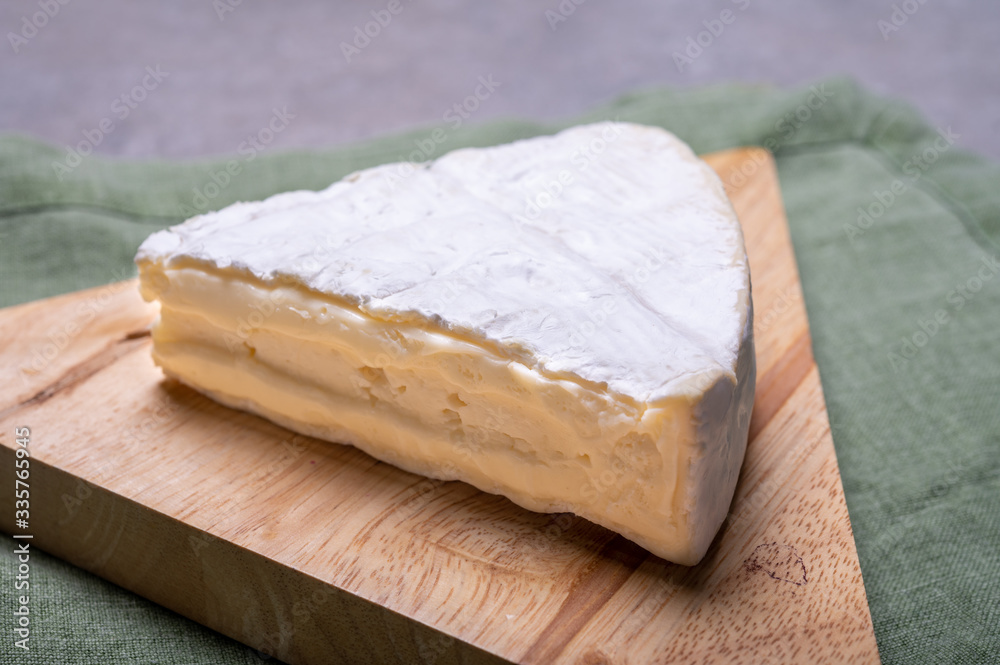 French cheese camembert made from cow milk in Normandy, France