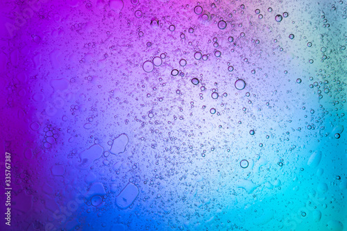 Colourful background with bubbles and liquid