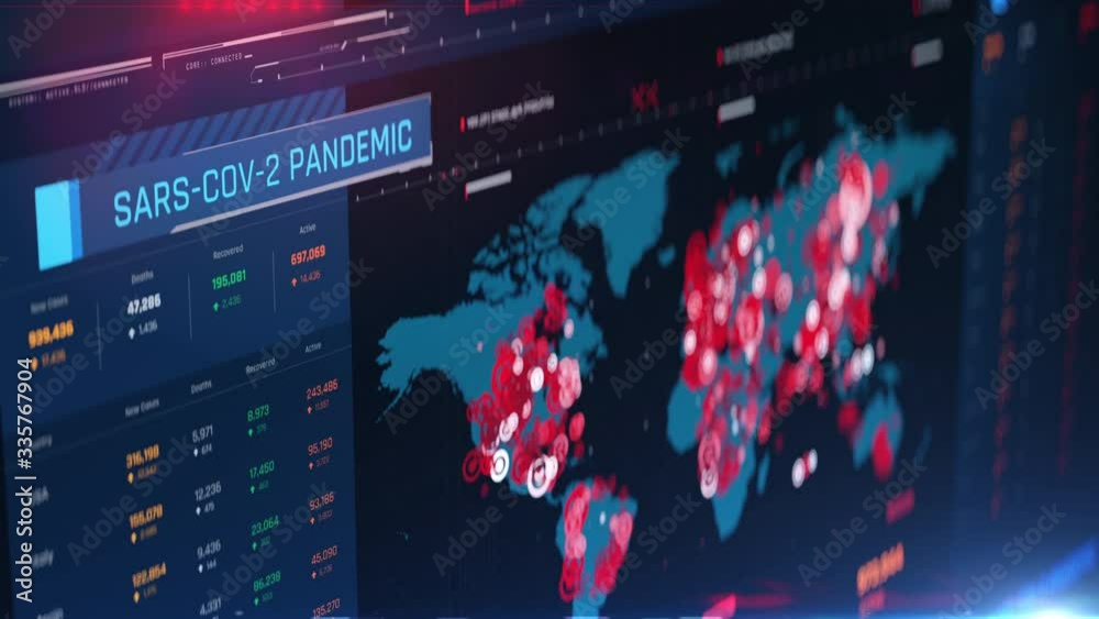 Coronavirus pandemic on world map, total number of cases rising, critical state. COVID-19 pandemic geography analysis, international statistics