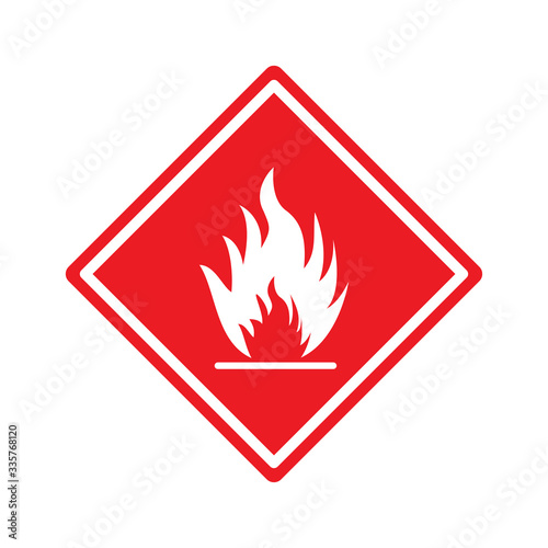flammable icon vector illustration
