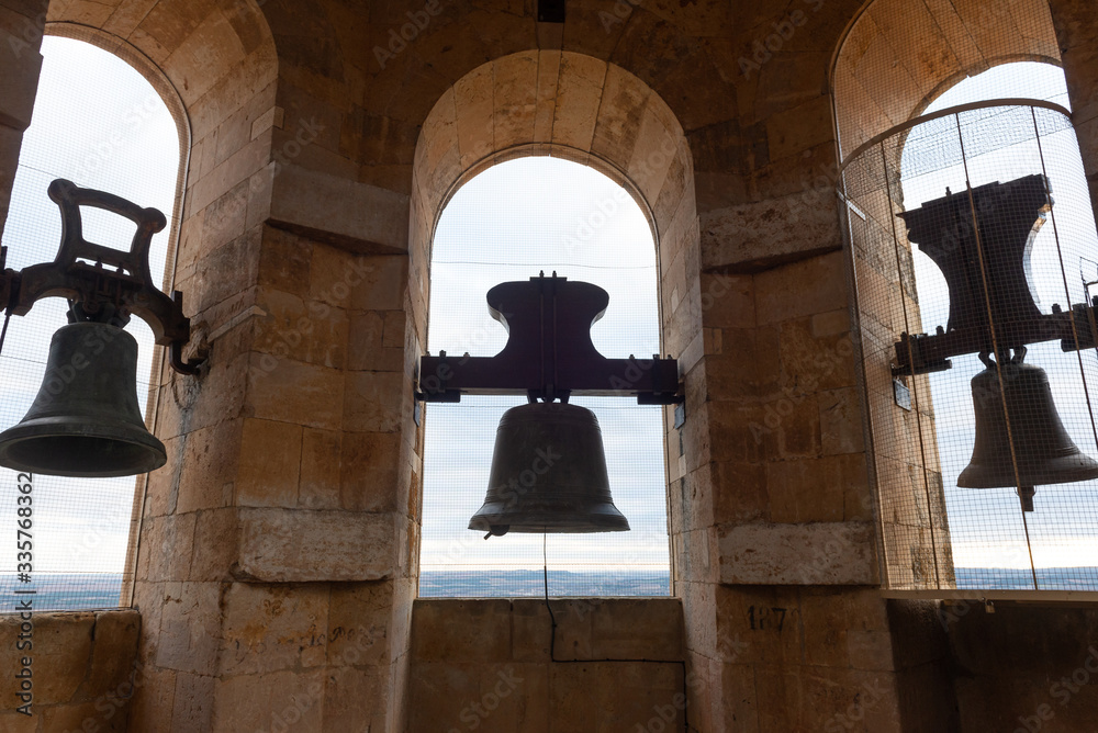 Obraz premium Belfry of the Collegiate Church of Santa Maria la Mayor, Toro in Zamora, Spain