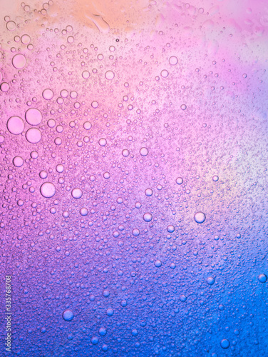 Colourful background with bubbles and liquid