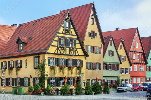 Street in Dinkelsbuhl, Bavaria, Germany photo