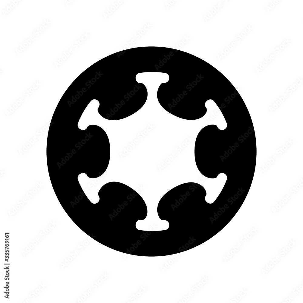 Corona virus icon, circle shape bacteria symbol Corona virus icon, circle shape bacteria symbol