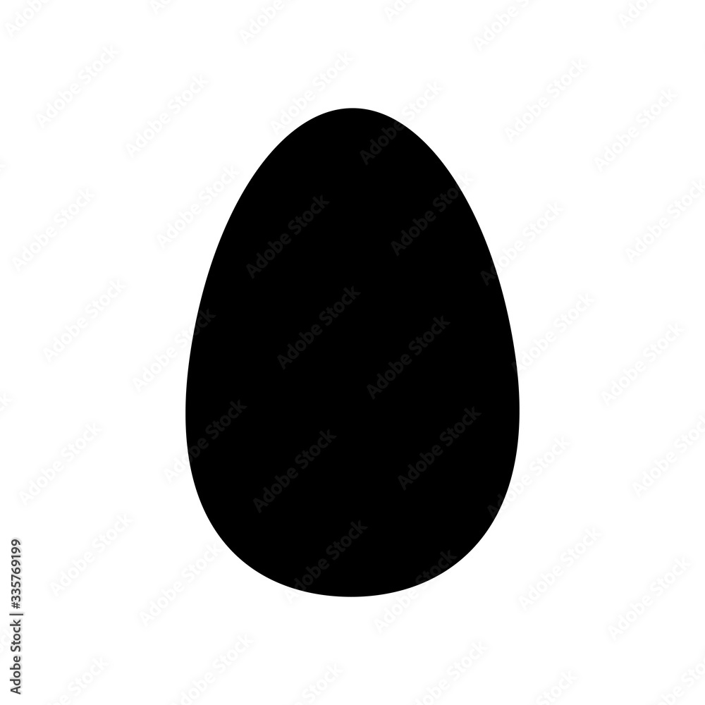 Long shaped eggs silhouette, black egg icon design Long shaped eggs silhouette, black egg icon design