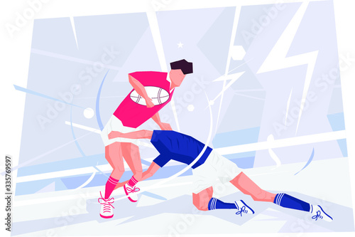 Rugby Playing Illustration