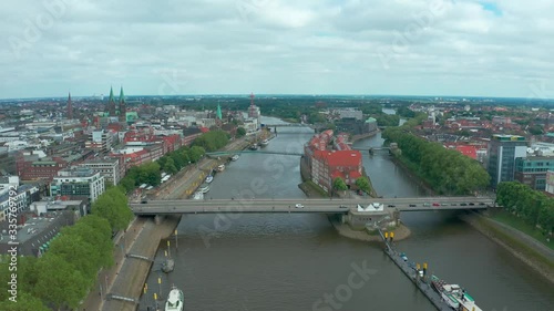 historic center Bremen with River Weser 2 photo