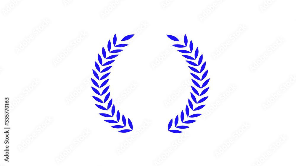 Obraz premium Wheat logo icon,White background blue wheat icon