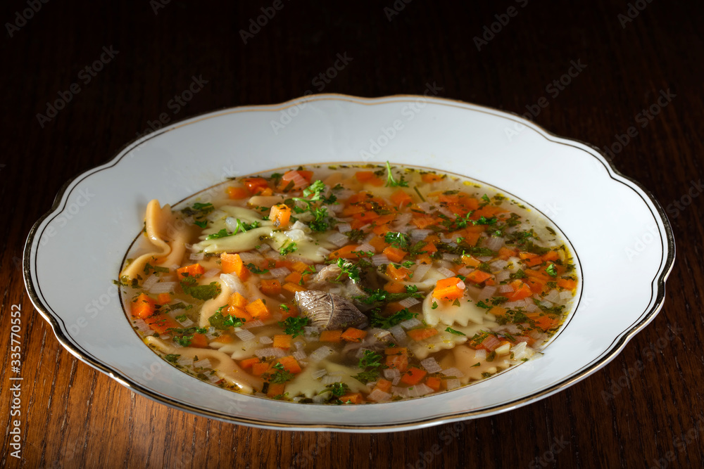 Beef soup with vegetables