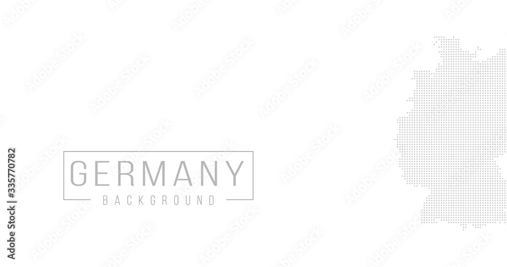 Germany country map backgraund made from abstract halftone dot pattern. Vector illustration isolated on white background