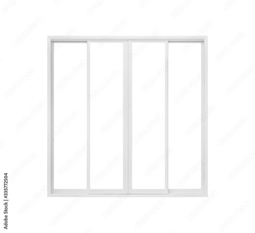 Real modern house window frame isolated on white background Real modern house window frame isolated on white background