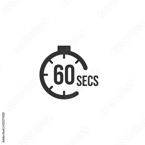 60 seconds Countdown Timer icon set. time interval icons. Stopwatch and time measurement. Stock Vector illustration isolated on white background.