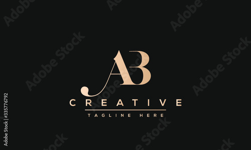 AB Letter logo Design Template Vector. Modern letters A B, A&B Alphabet icon.