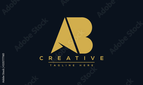 AB Letter logo Design Template Vector. Modern letters A B, A&B Alphabet icon. photo