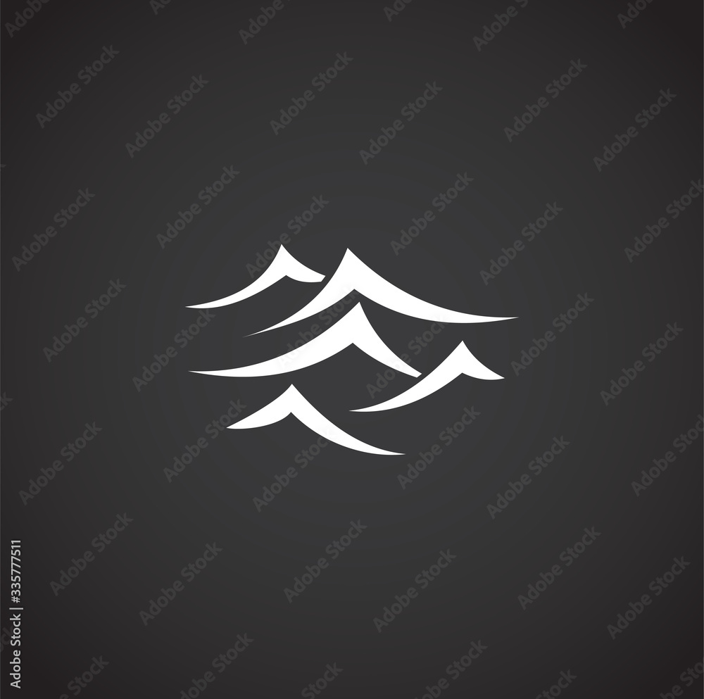 Wave related icon on background for graphic and web design. Creative illustration concept symbol for web or mobile app
