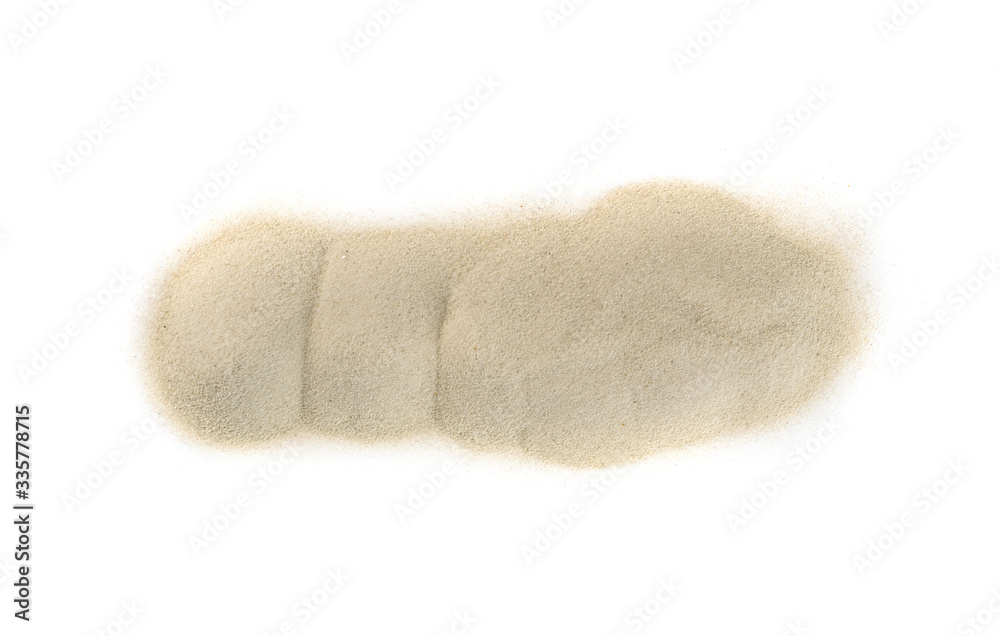 Sandy beach textured pile isolated on white background Sandy beach textured pile isolated on white background