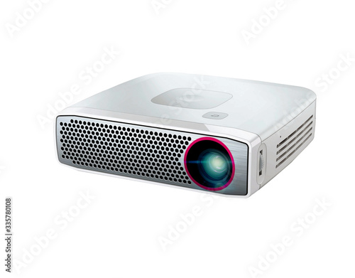 video projector isolated on white 