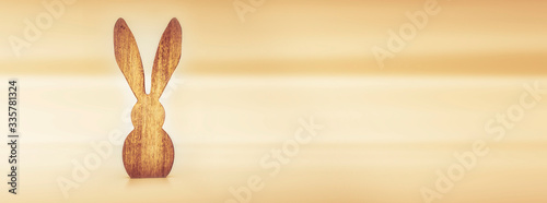 Osterhase aus Holz Osterdekoration Banner